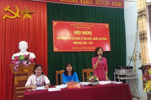 TRƯỜNG THPT HÒA BÌNH TỔ CHỨC HỘI NGHỊ NHÀ GIÁO, CÁN BỘ QUẢN LÝ GIÁO DỤC, NGƯỜI LAO ĐỘNG NĂM HỌC 2023 - 2024