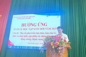 Trường THPT Hòa Bình tổ chức phát động Tuần lễ học tập suốt đời năm 2025